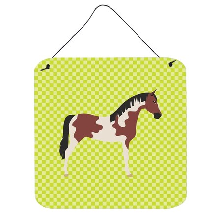 Carolines Treasures Pinto Horse Green Wall or Door Hanging Prints, 6 x 6 in. BB7733DS66